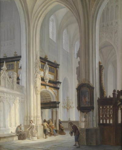 Church Interior by Bernardus van de Laar
